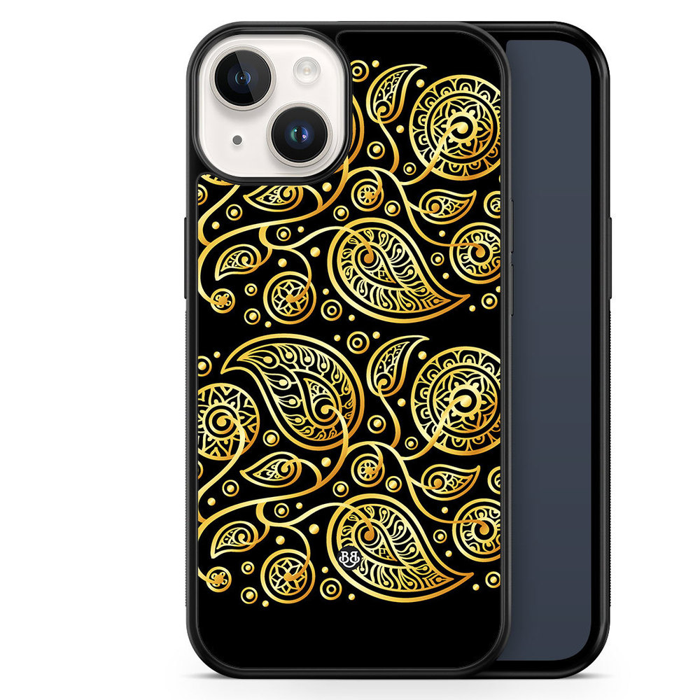 iPhone 14 Case - Gold Flowers