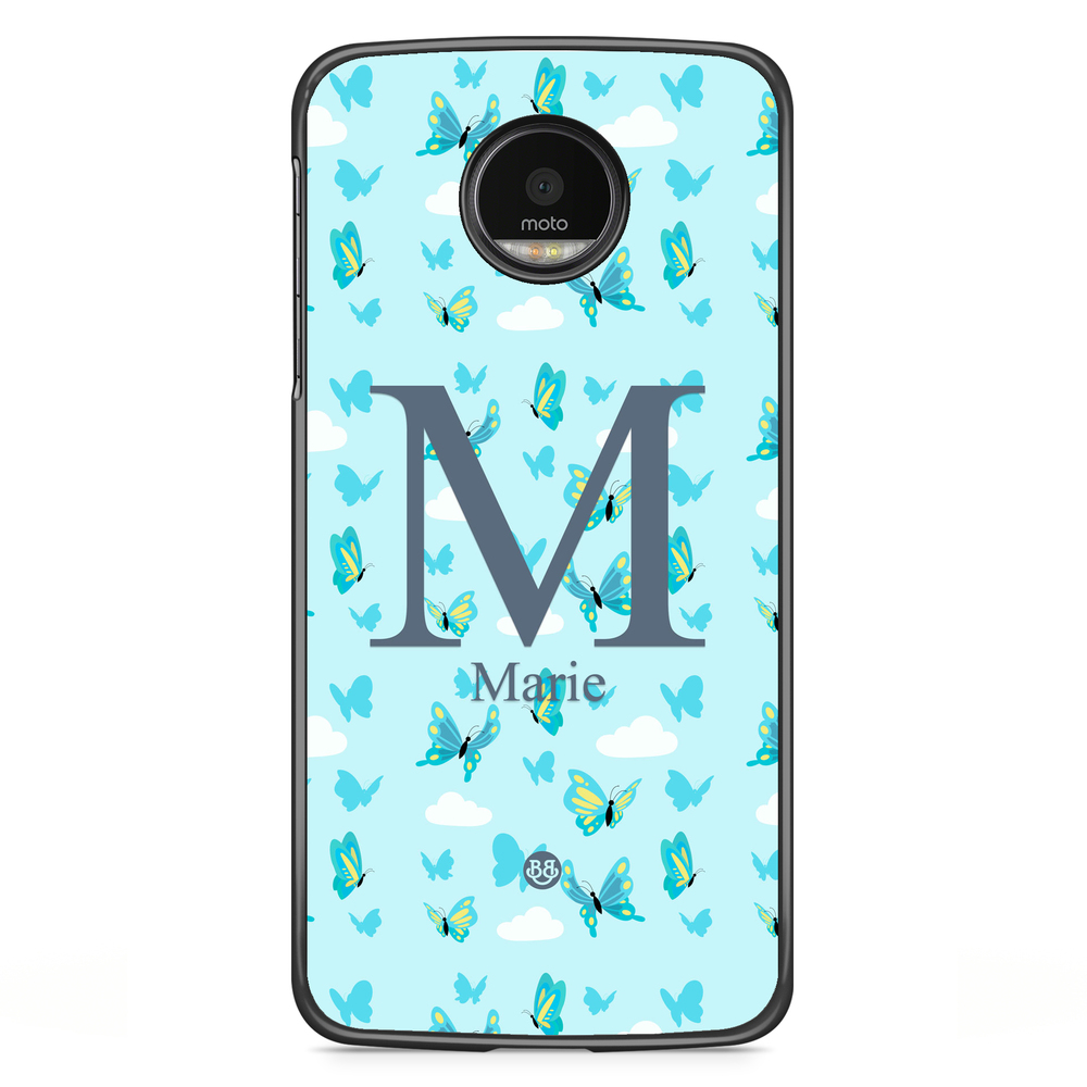 Motorola Moto G5S Plus Custom Skal - AWAKEN - Butterfly Blue