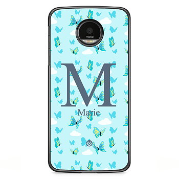 Motorola Moto G5S Plus Custom Skal - AWAKEN - Butterfly Blue