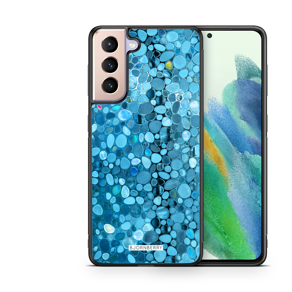 Samsung Galaxy S21 FE 5G Case - Stained Glass Blue