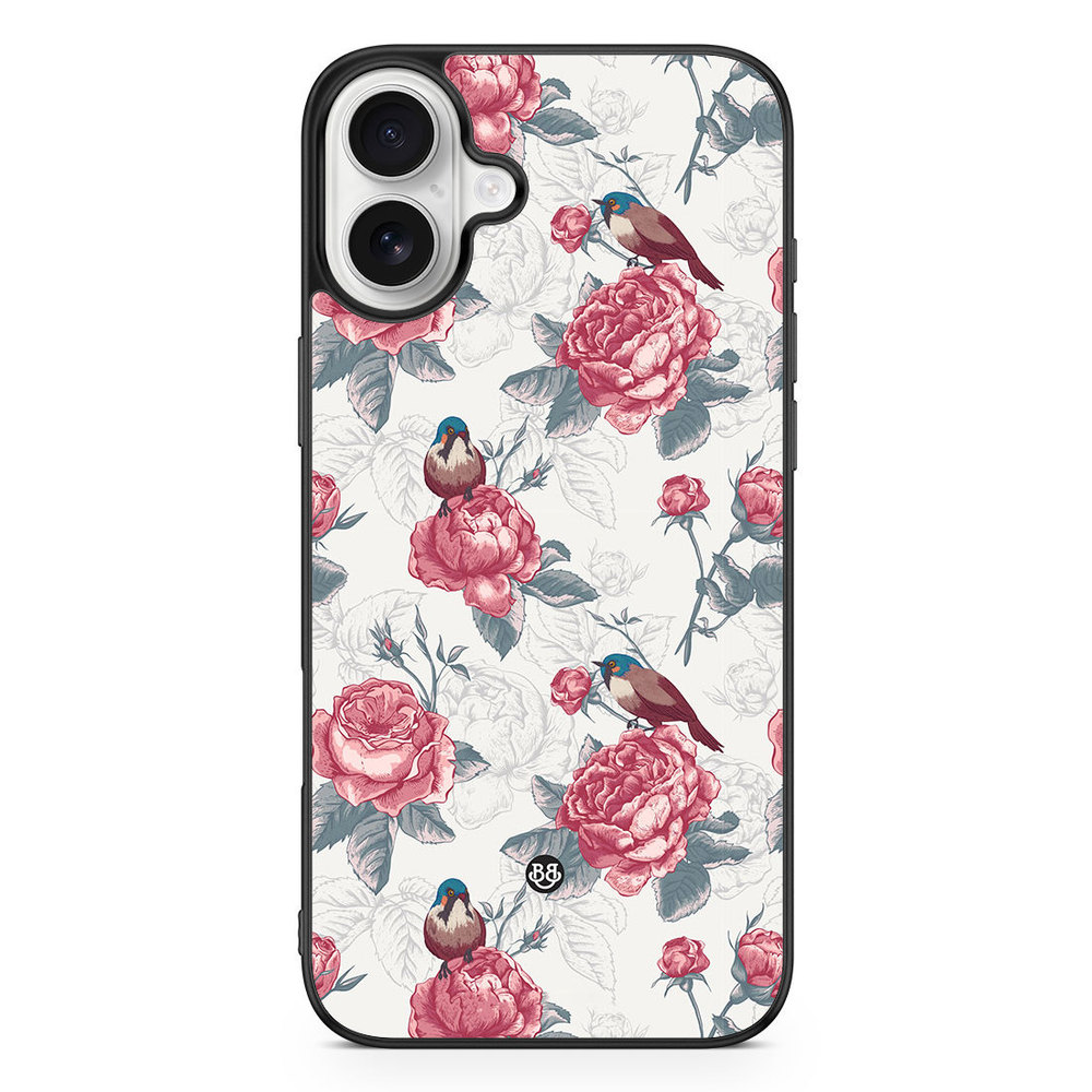iPhone 16 Plus Case - Roses and Birds