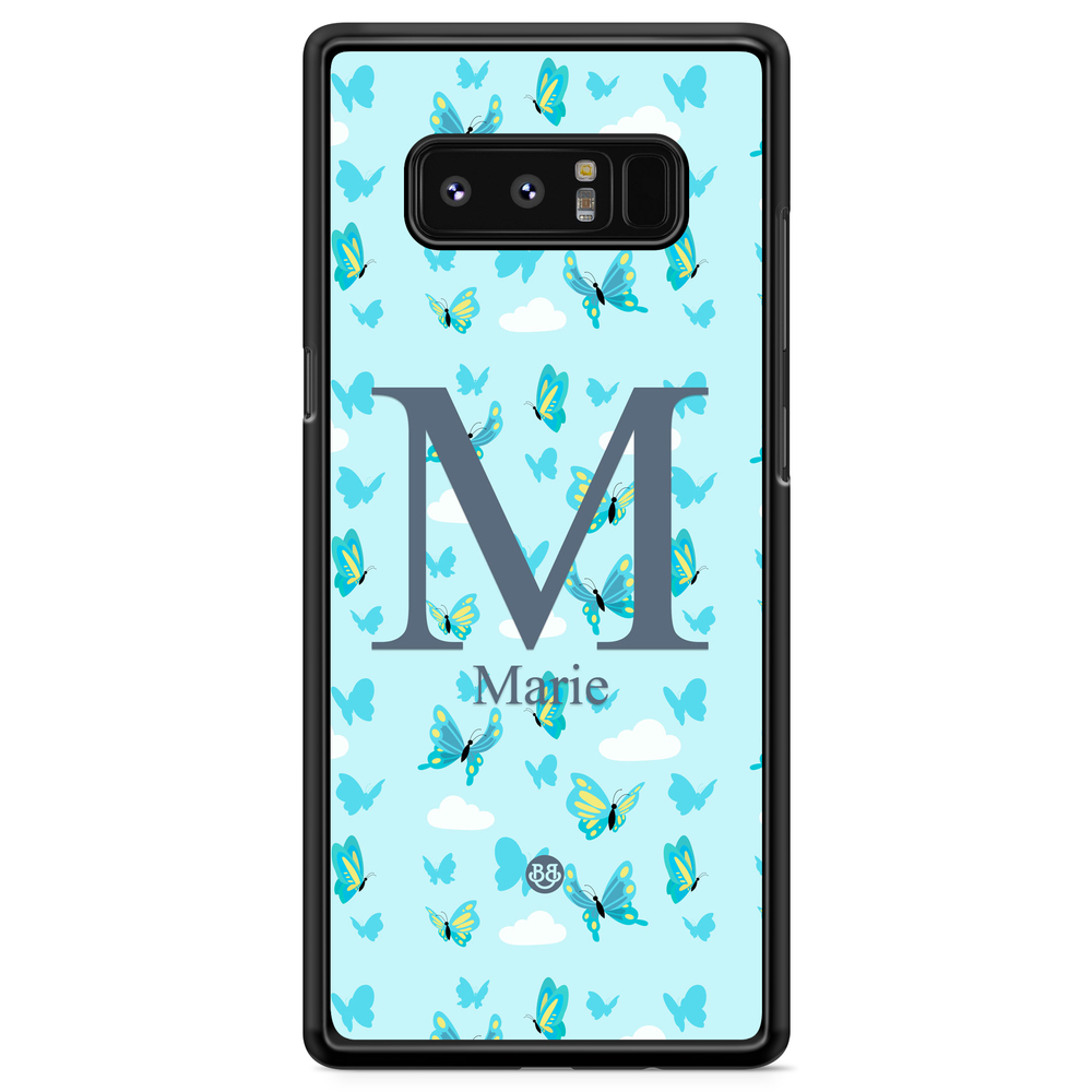 Samsung Galaxy Note 8 Case Custom - AWAKEN - Butterfly Blue