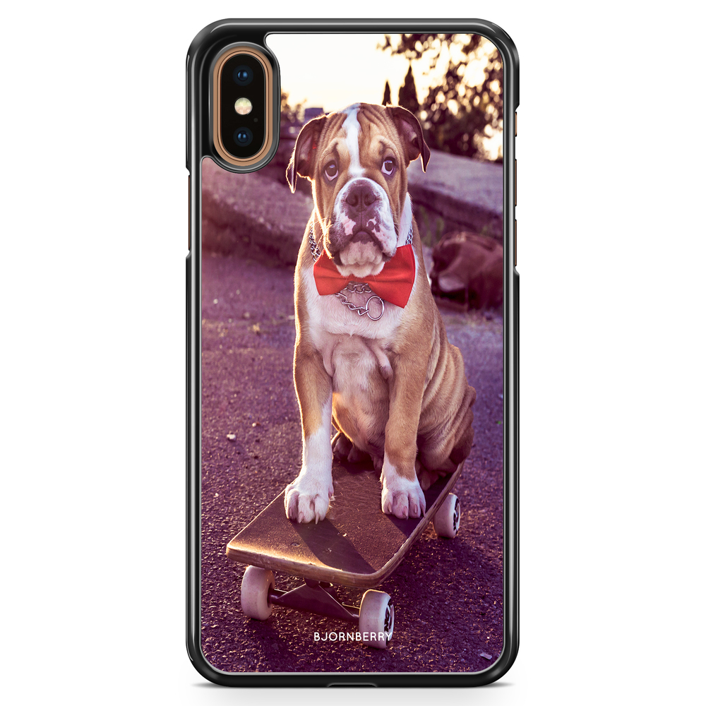 iPhone XS Max Case - Bulldog skateboard