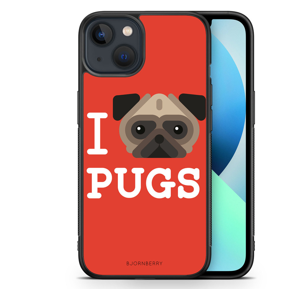 iPhone 13 Mini Case - I Love Pugs