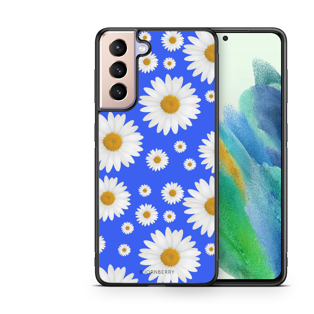 Samsung Galaxy S21 FE 5G Case - Blue Daisy Flowers