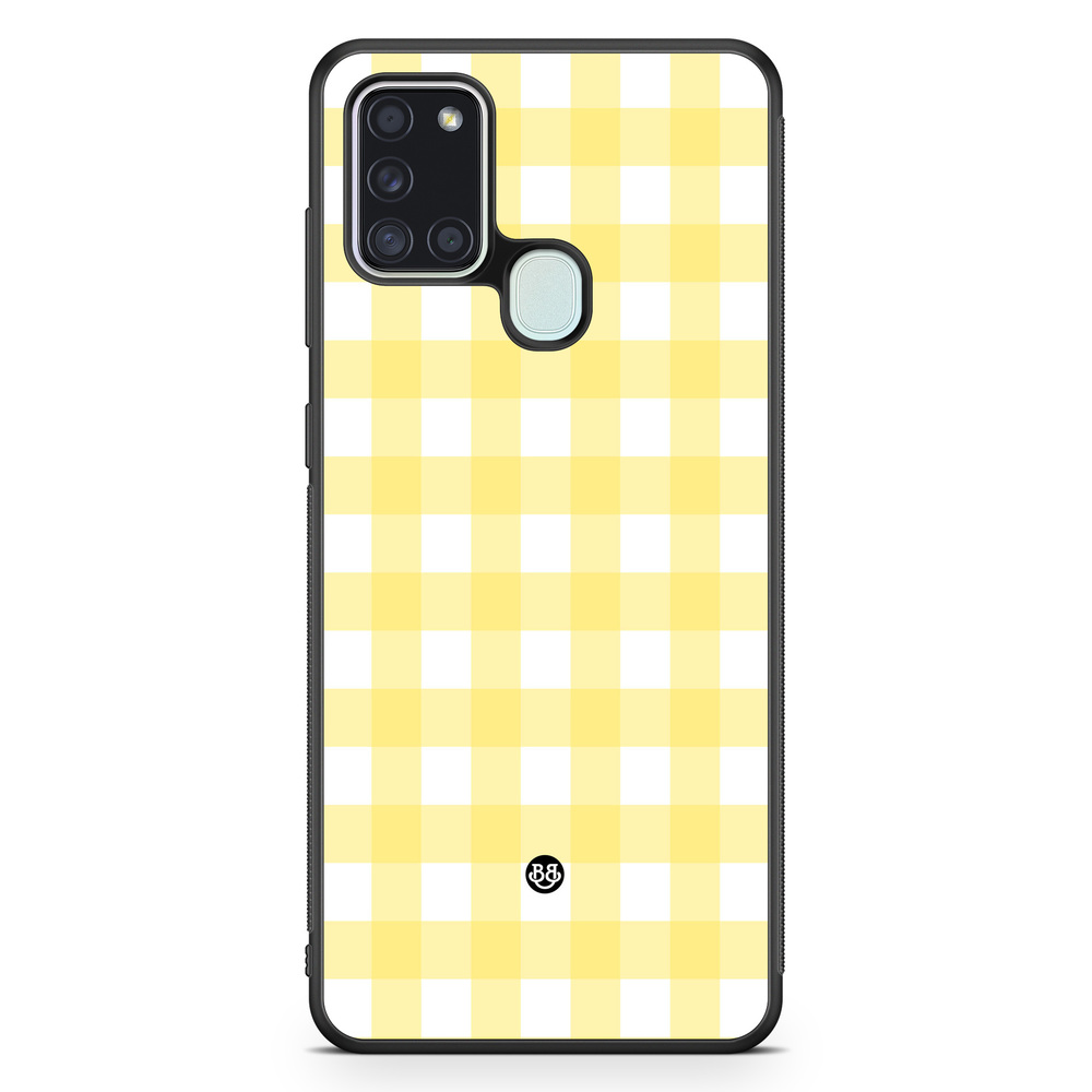 Samsung Galaxy A21s Case - SUMMER GARDEN - Lemon Check
