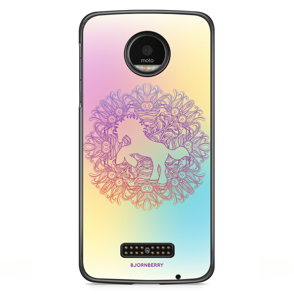 Moto Z2 Play Case - Rainbow Unicorn