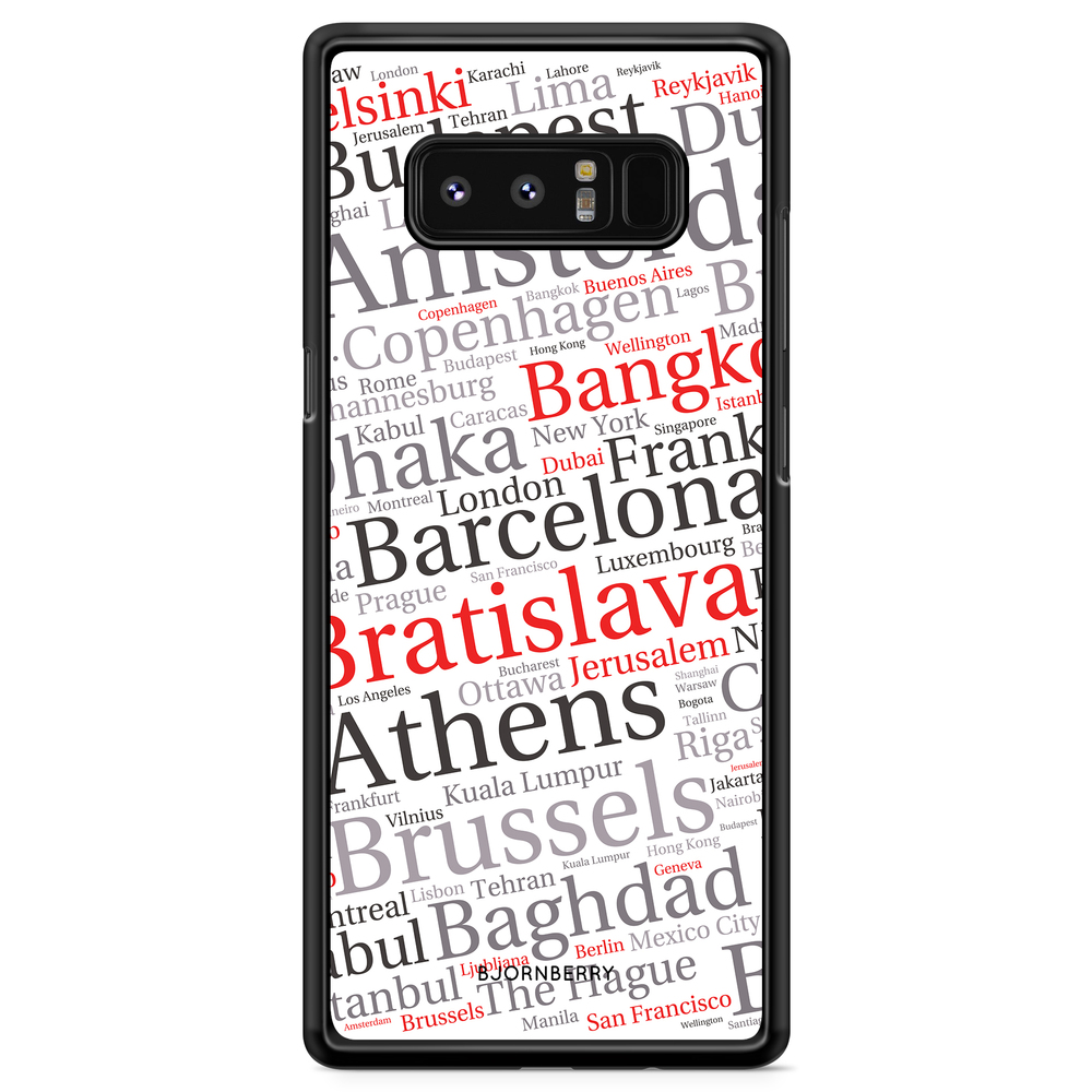 Samsung Galaxy Note 8 Case - City Names