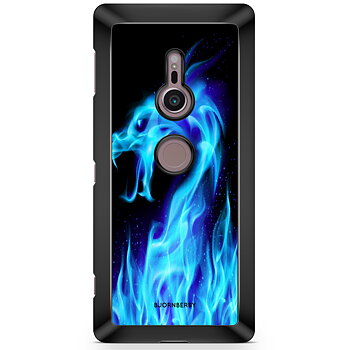 Sony Xperia XZ2 Skal - Blå Flames Dragon