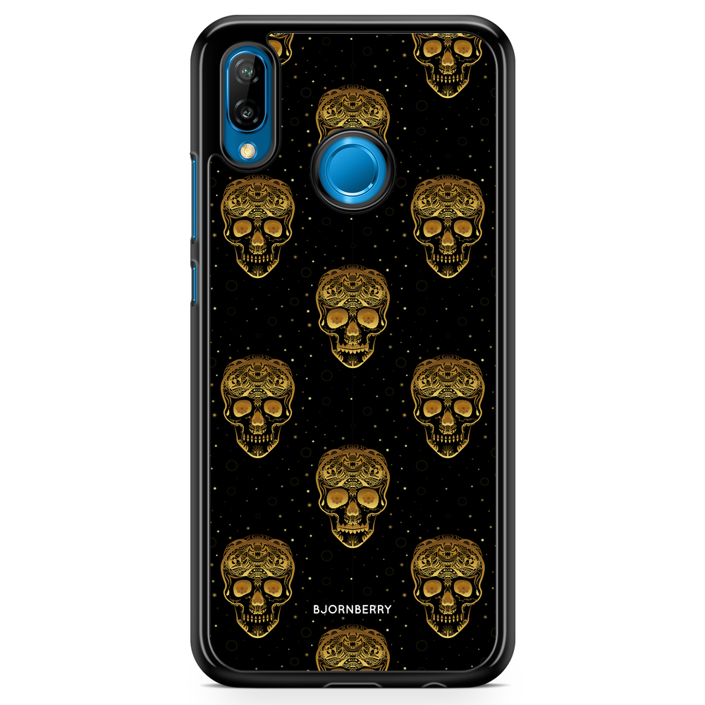 Huawei P20 Lite Case - Gold Skulls