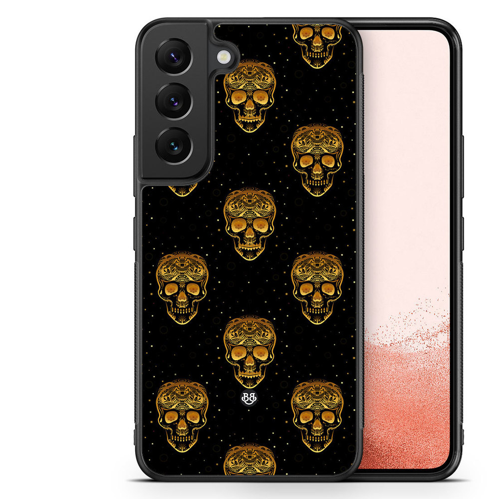 Samsung Galaxy S23 Plus 5G Case - Gold Skulls