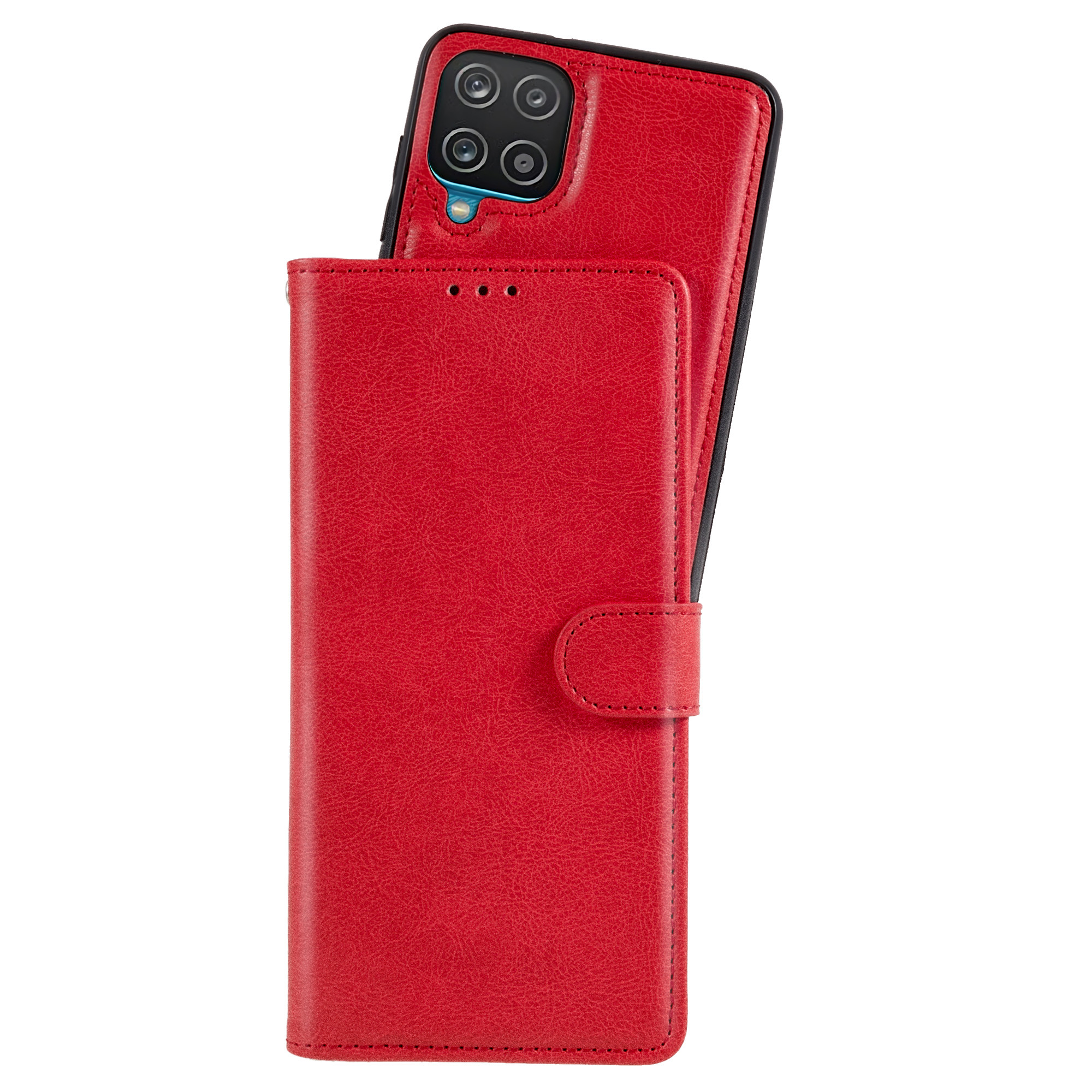 Samsung Galaxy A12 Magnet Wallet Case - Red