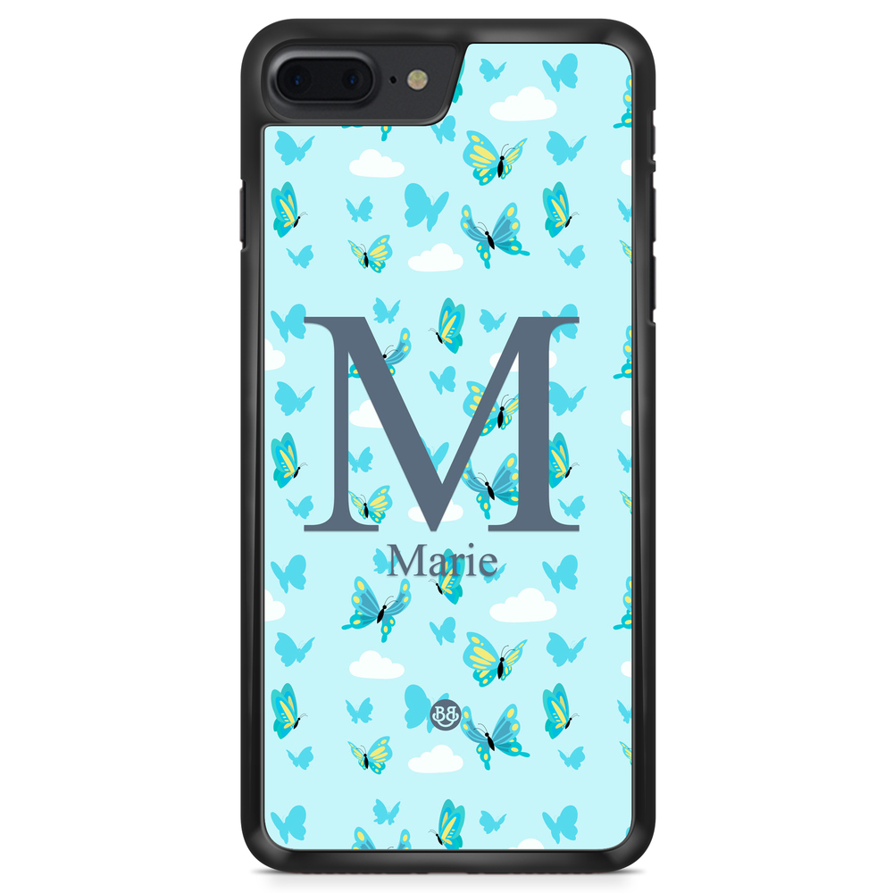 iPhone 8 Plus Custom Skal - AWAKEN - Butterfly Blue