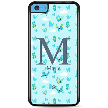 iPhone 5C Skal Custom - AWAKEN - Butterfly Blue