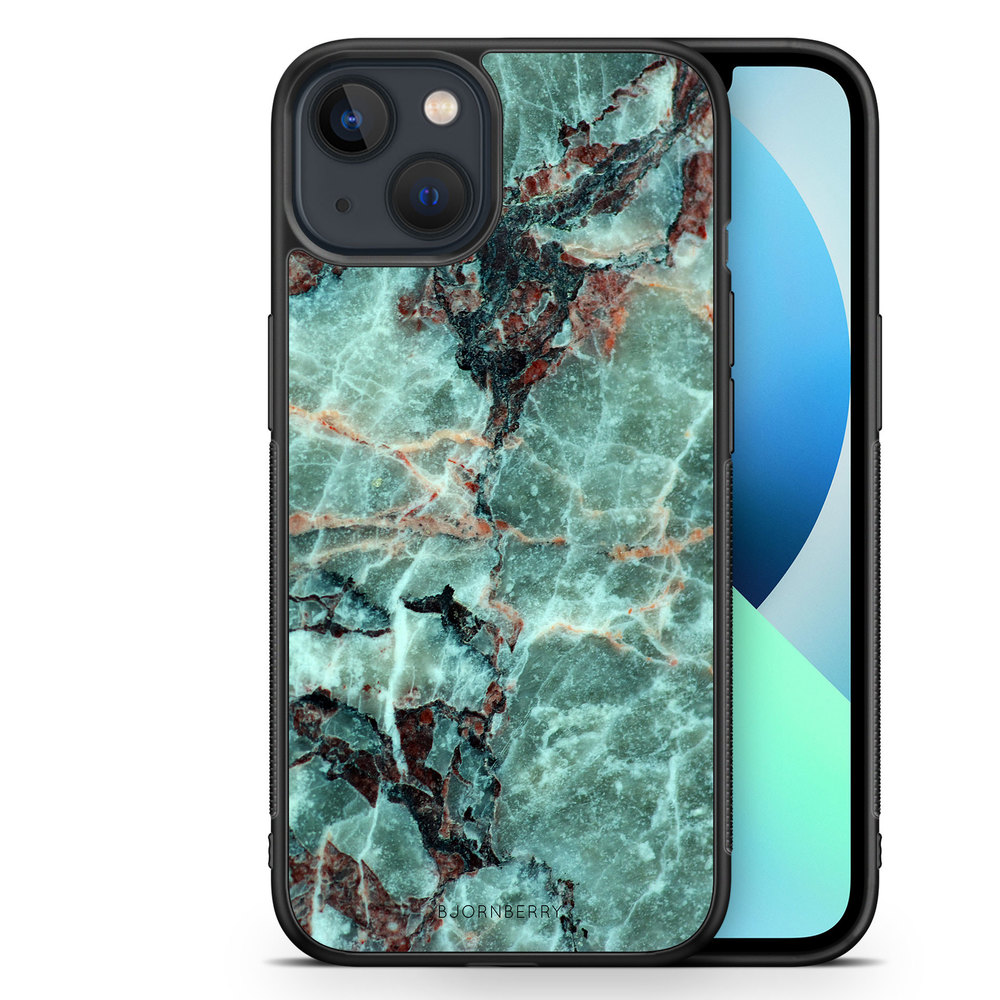 iPhone 13 Mini Case - Green Marble