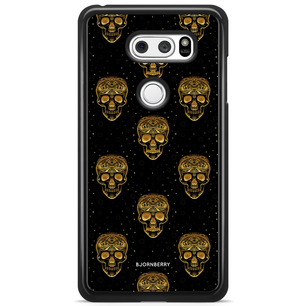 LG V30 Case - Gold Skulls