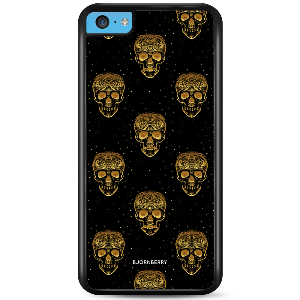 iPhone 5C Case - Gold Skulls