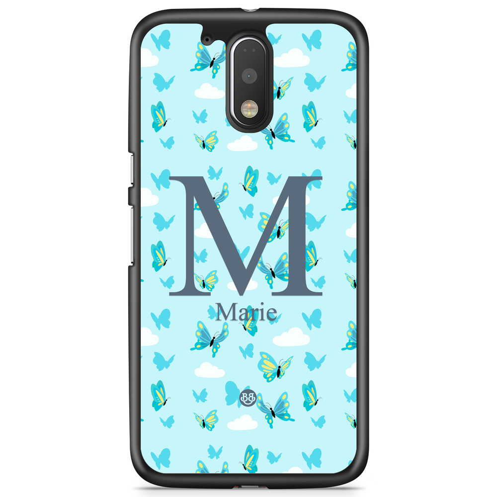 Moto G4/G4 Plus Case Custom - AWAKEN - Butterfly Blue