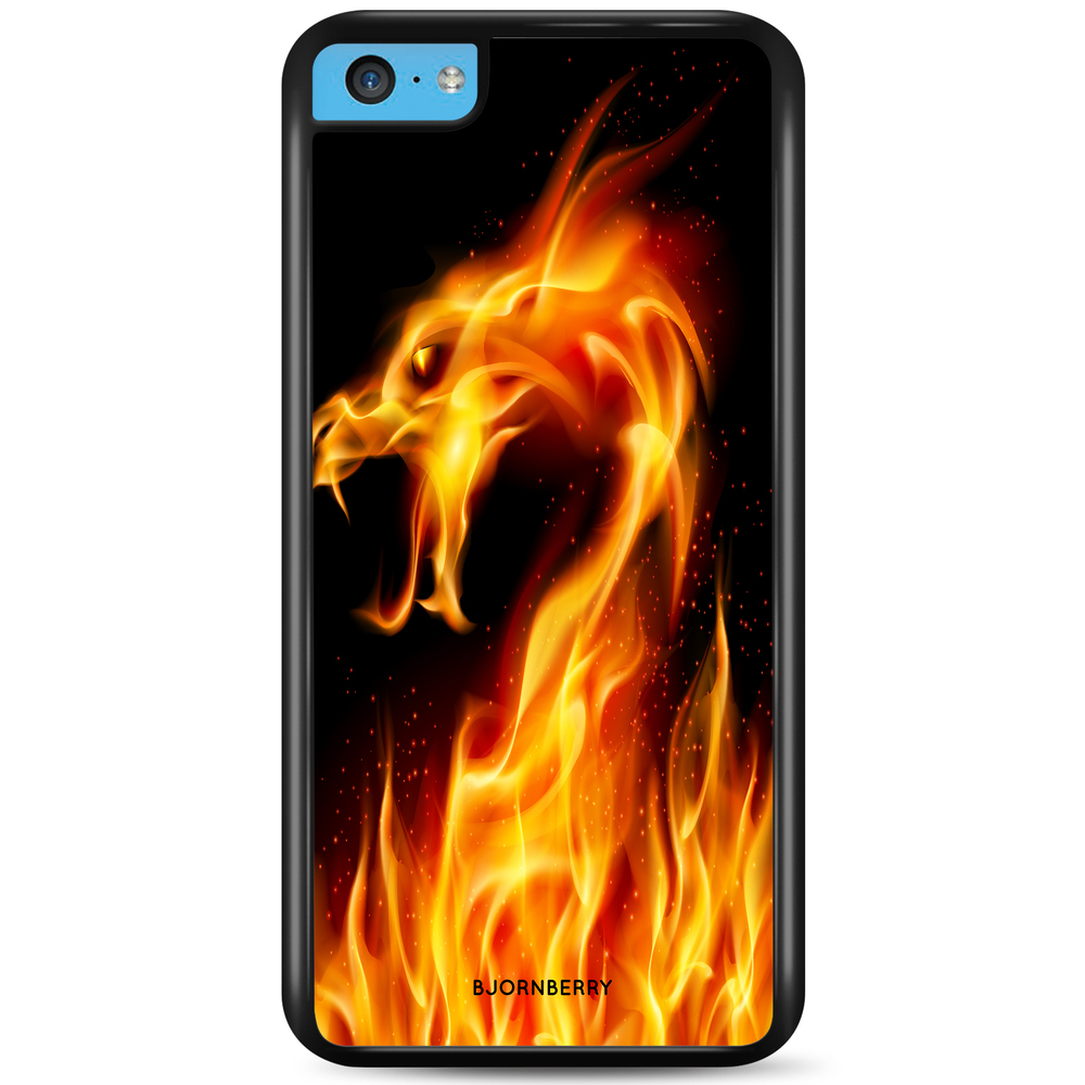 iPhone 5C Case - Flames Dragon