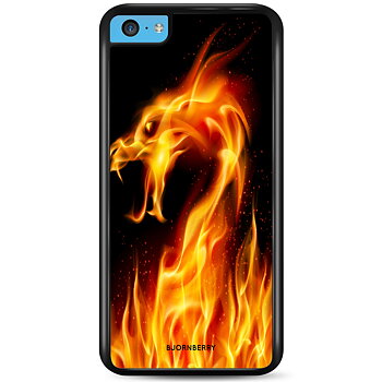 iPhone 5C Case - Flames Dragon