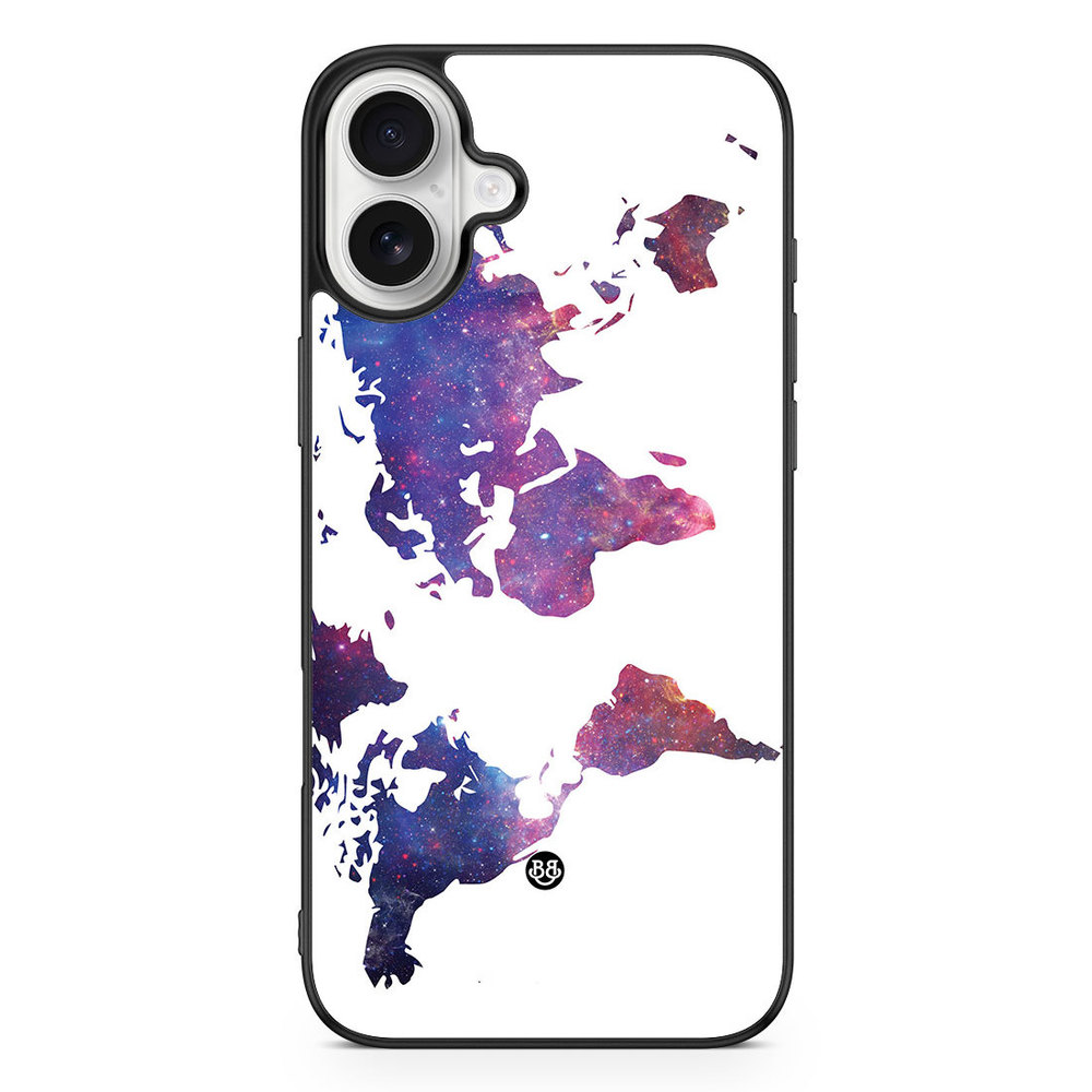 iPhone 16 Plus Case - World Map Space