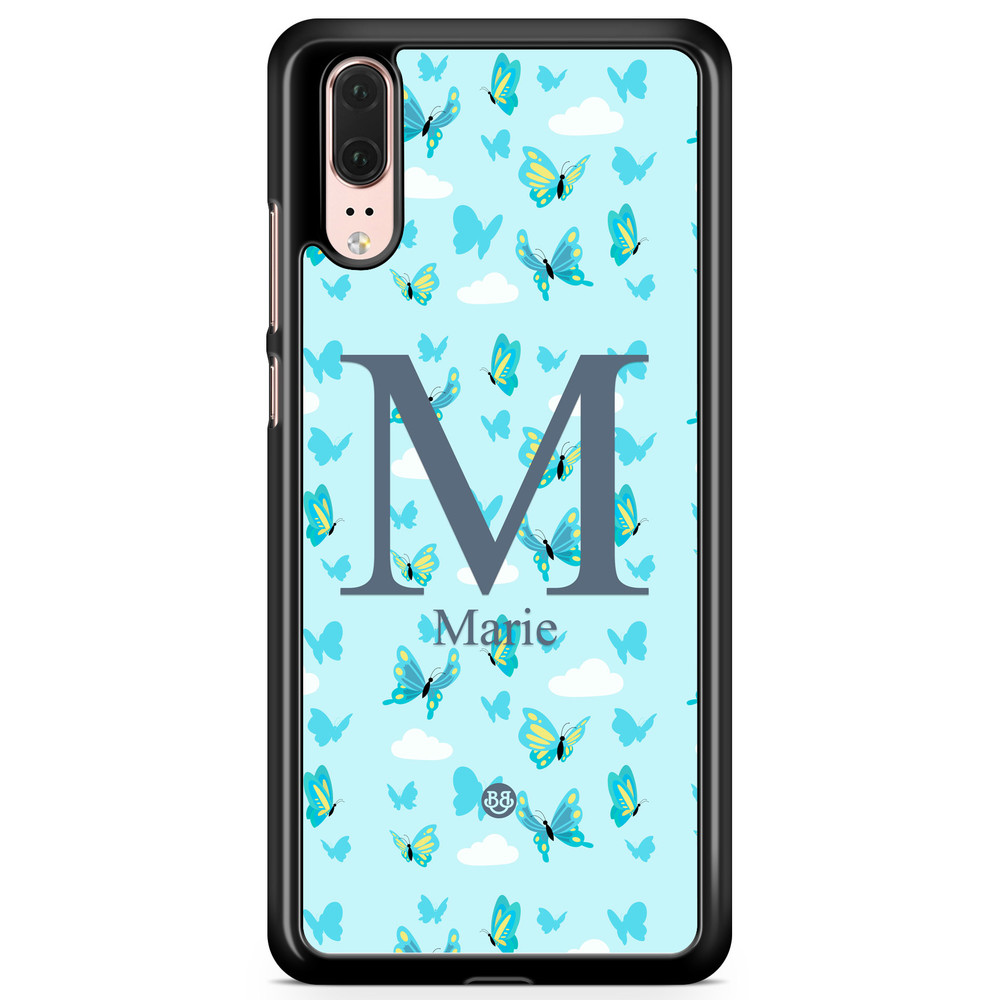Huawei P20 Case Custom - AWAKEN - Butterfly Blue