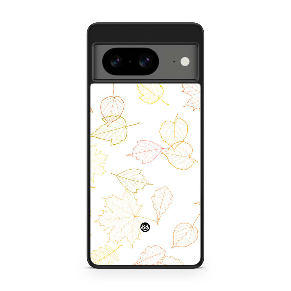 Google Pixel 8 Case - White and Leaves