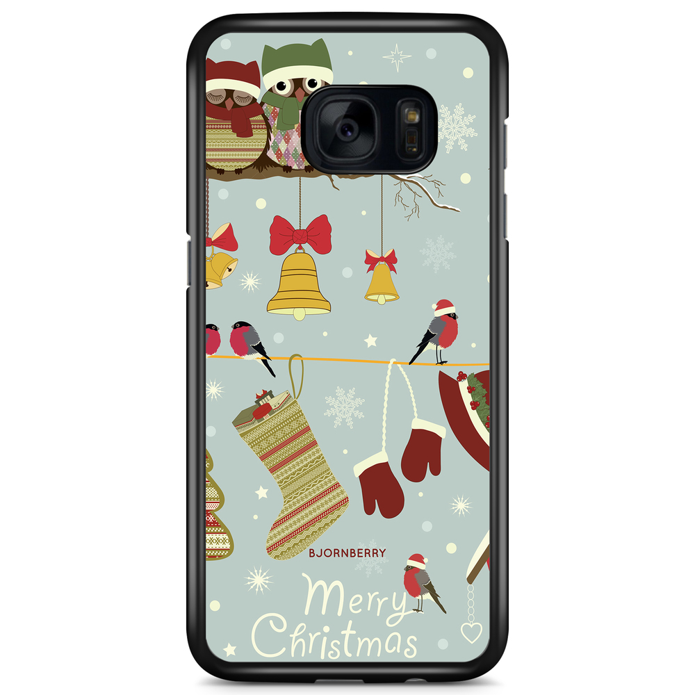 Samsung Galaxy S7 Edge Case - Christmas Owls