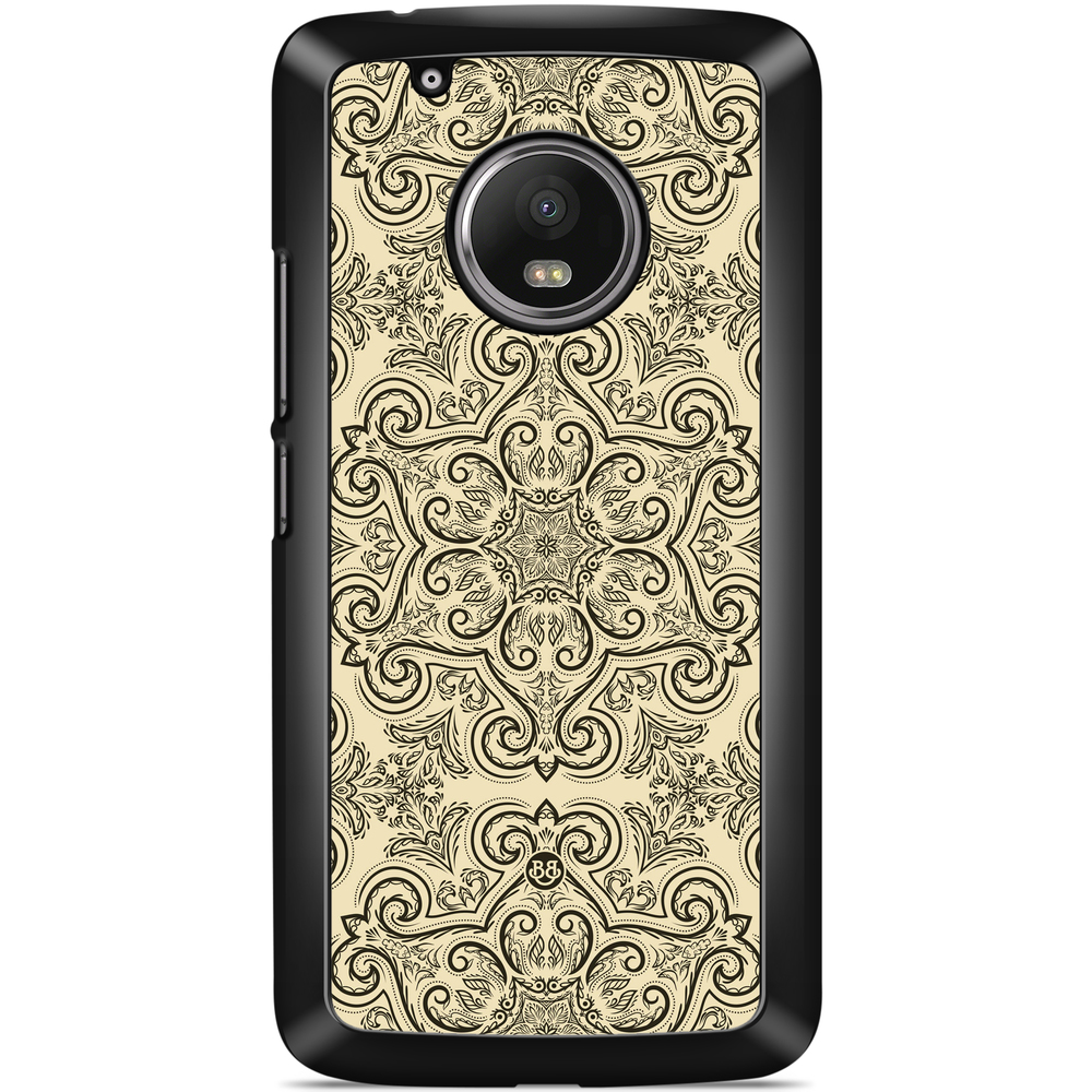 Moto G5 Plus Case - Beige Retro Pattern