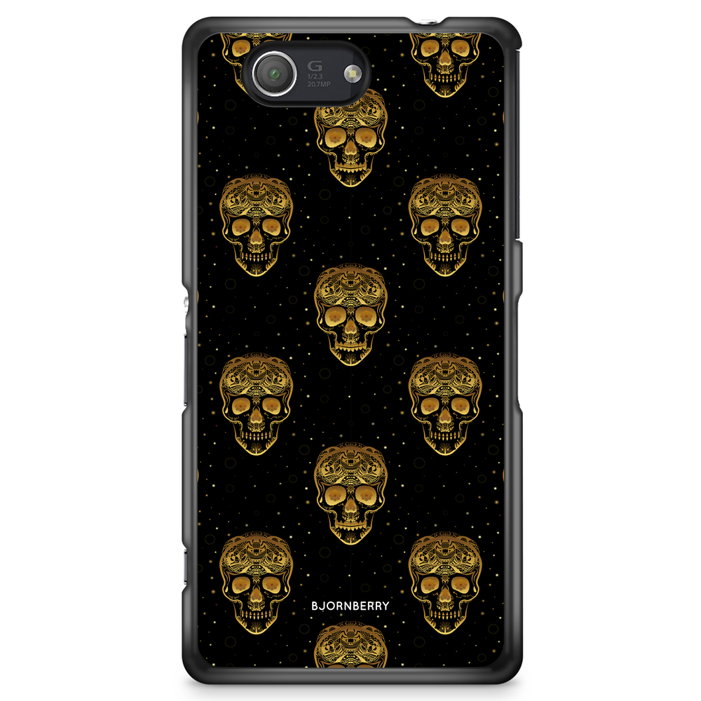 Sony Xperia Z3 Compact Case - Gold Skulls