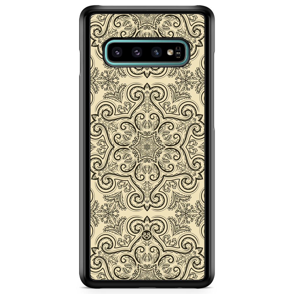 Samsung Galaxy S10 Case - Beige Retro Pattern