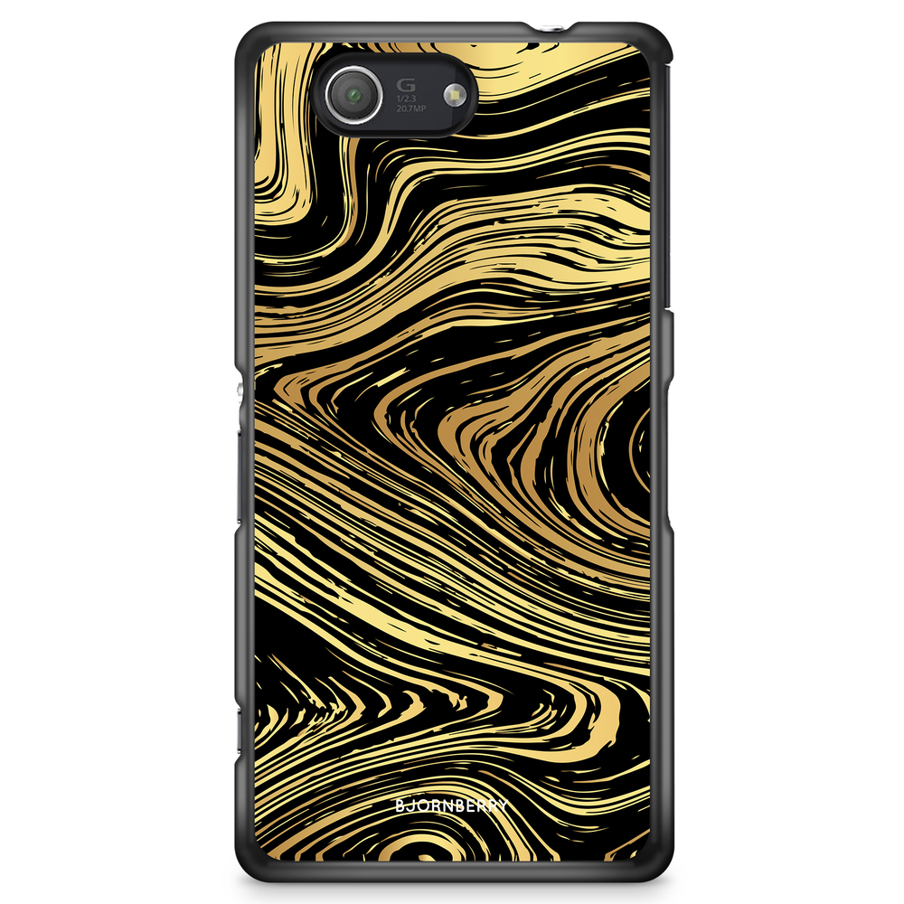 Sony Xperia Z3 Compact Case - Gold Marble