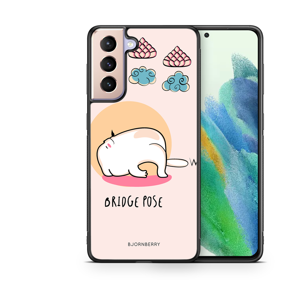 Samsung Galaxy S21 FE 5G Case - Yoga Cat Bridge Pose