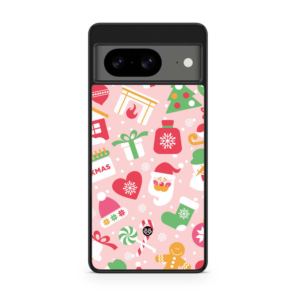 Google Pixel 8 Case - Pink Christmas