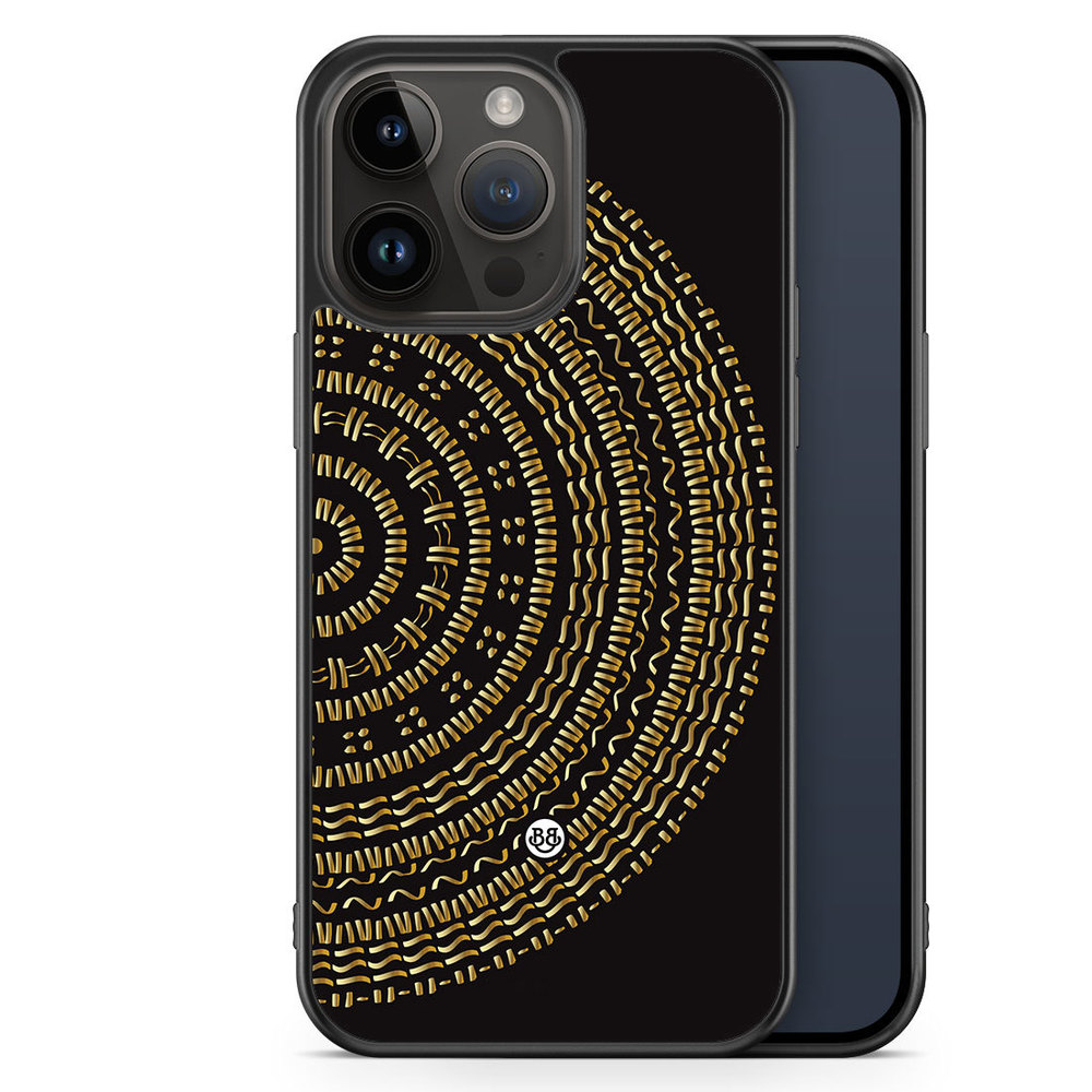 iPhone 14 Pro Max Case - Mandala Gold/Black