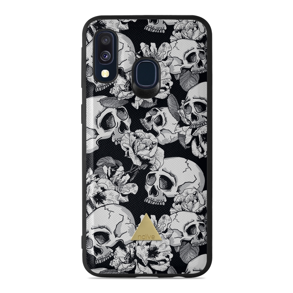 Naive Samsung Galaxy A40 (2019) Case - Skulls & Roses