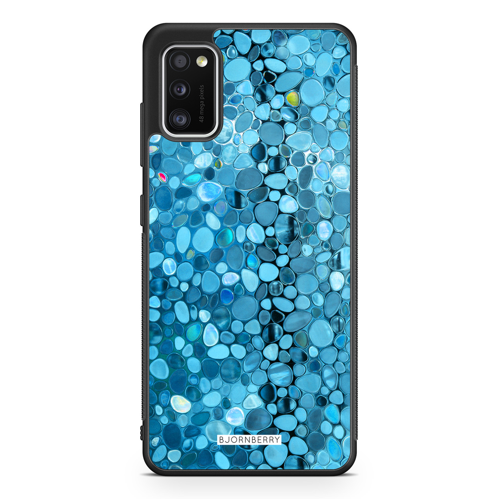 Samsung Galaxy A41 Case - Stained Glass Blue