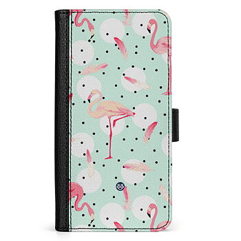 iPhone 15 Pro Max Wallet Case - Flamingos