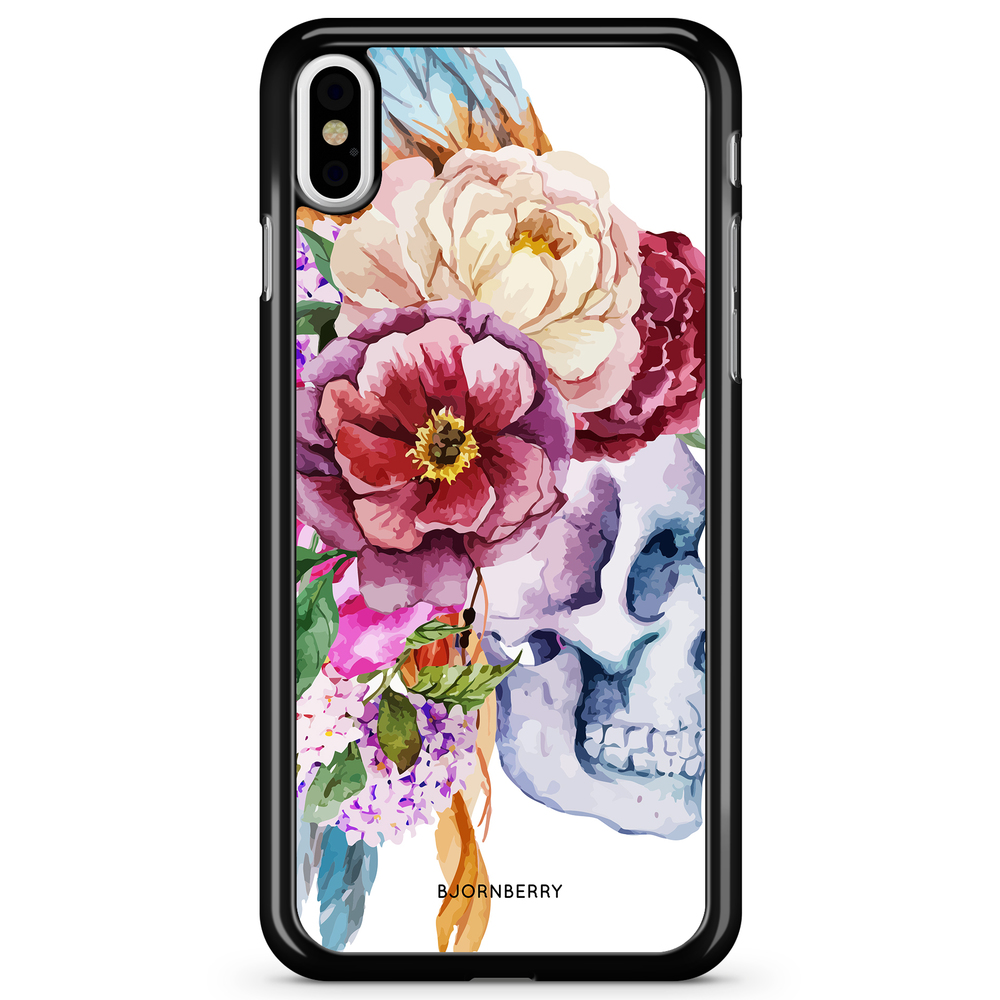 iPhone X / XS Case - Skull & Flowers