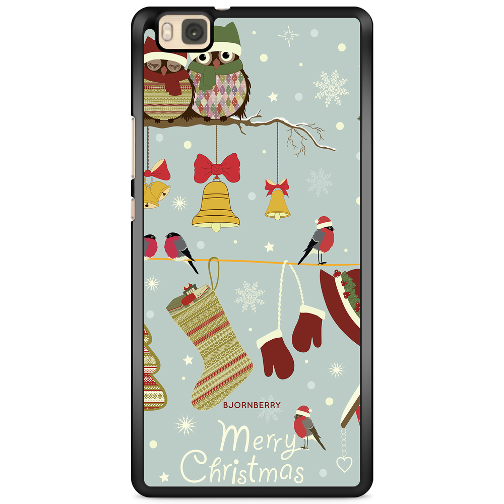Huawei P8 Lite Case - Christmas Owls