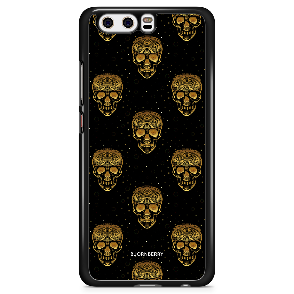 Huawei P10 Case - Gold Skulls