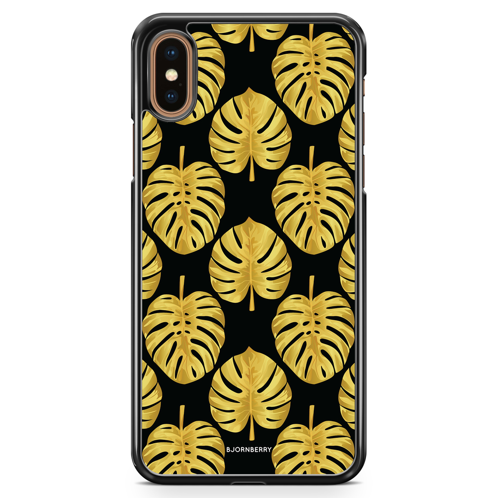 iPhone XS Max Case - Gold Monstera