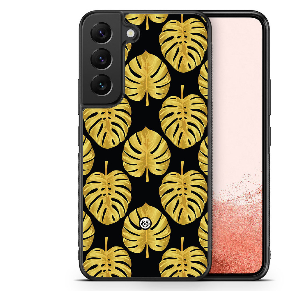 Samsung Galaxy S22 Plus 5G Case - Gold Monstera
