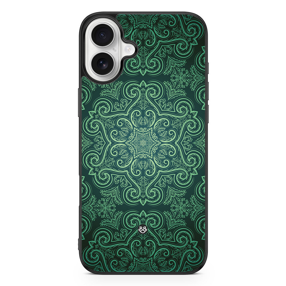 iPhone 16 Plus Case - Green Retro Pattern