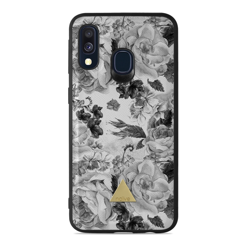 Naive Samsung Galaxy A40 (2019) Case - Grey Roses