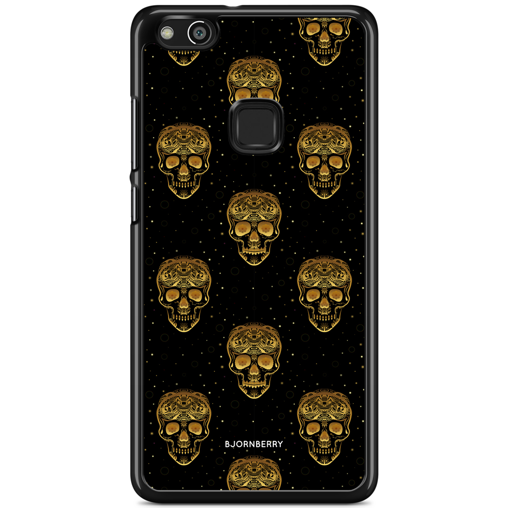 Huawei P10 Lite Case - Gold Skulls