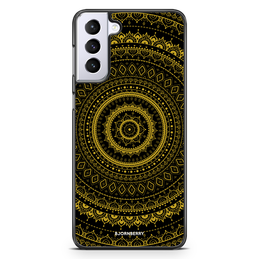 Samsung Galaxy S21 Plus Case - Black Gold Mandala