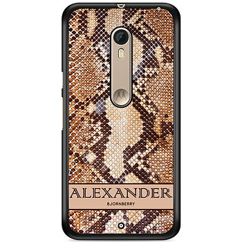 Moto X Style Case Custom - Brown Snake Name