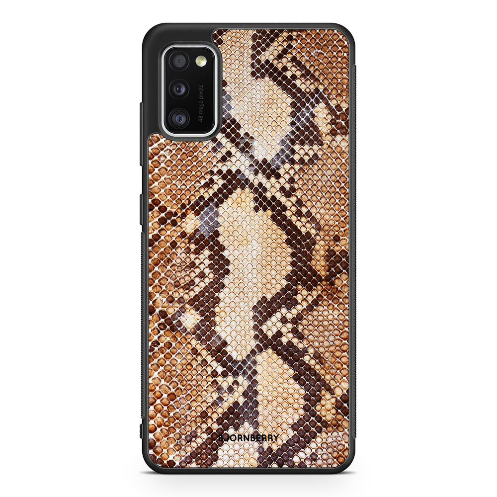 Samsung Galaxy A41 Case - Snakeskin Brown