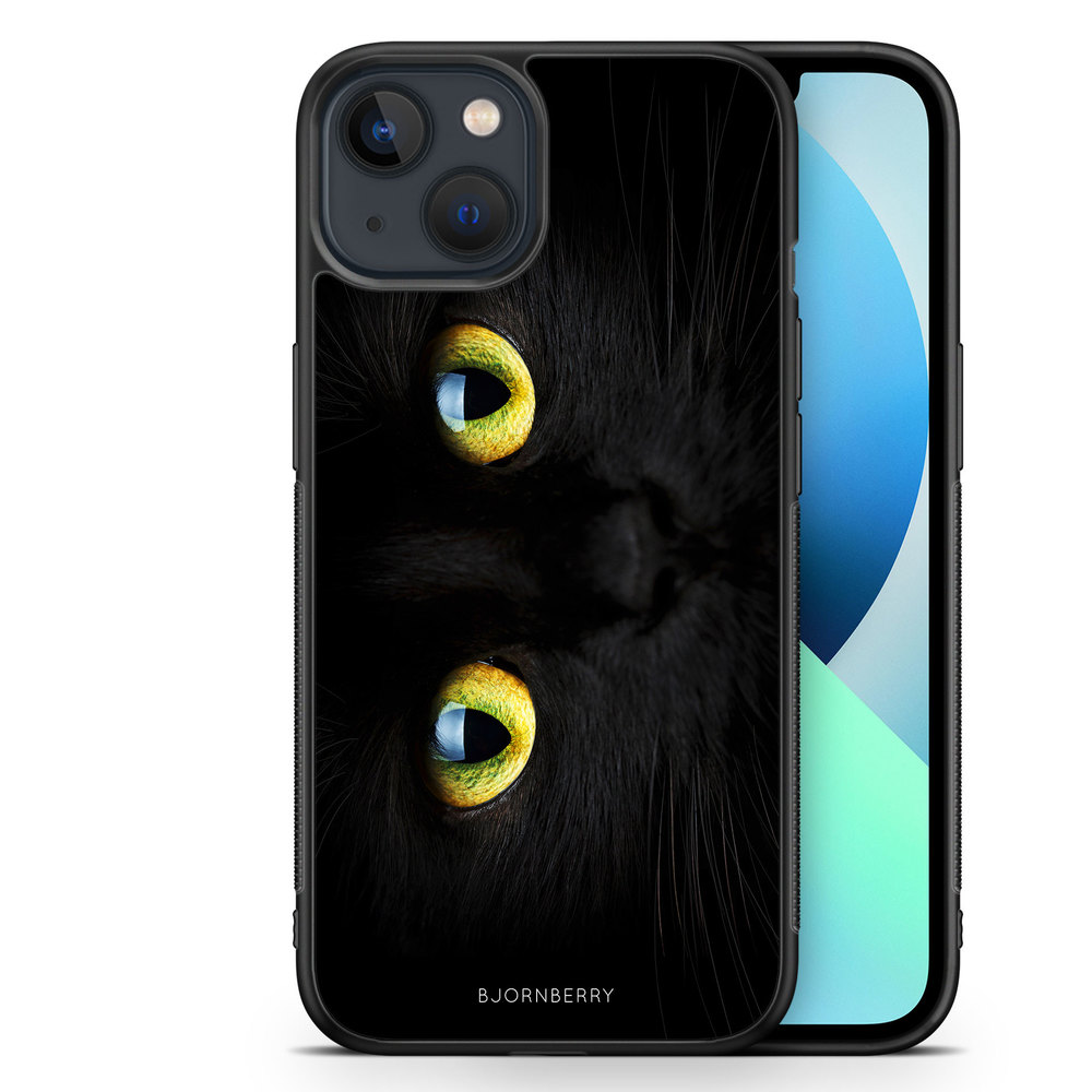 iPhone 13 Mini Case - Black Cat Close Up